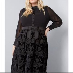 ModCloth x Anna Sui Enigmatic Long Sleeve Mood Black Dress